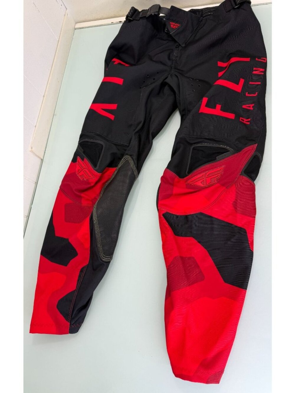 Fly Racing Pants Mens 30 Red Kinetic Wave Dirt bike Riding Gear MX Motocross